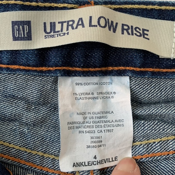 GAP Ultra Low Rise Bootcut Jeans Size 4 Ankle - Picture 7 of 15